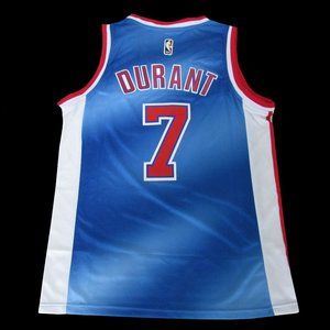 Brooklyn Nets #7 Kevin Durant Retro Blue Jersey